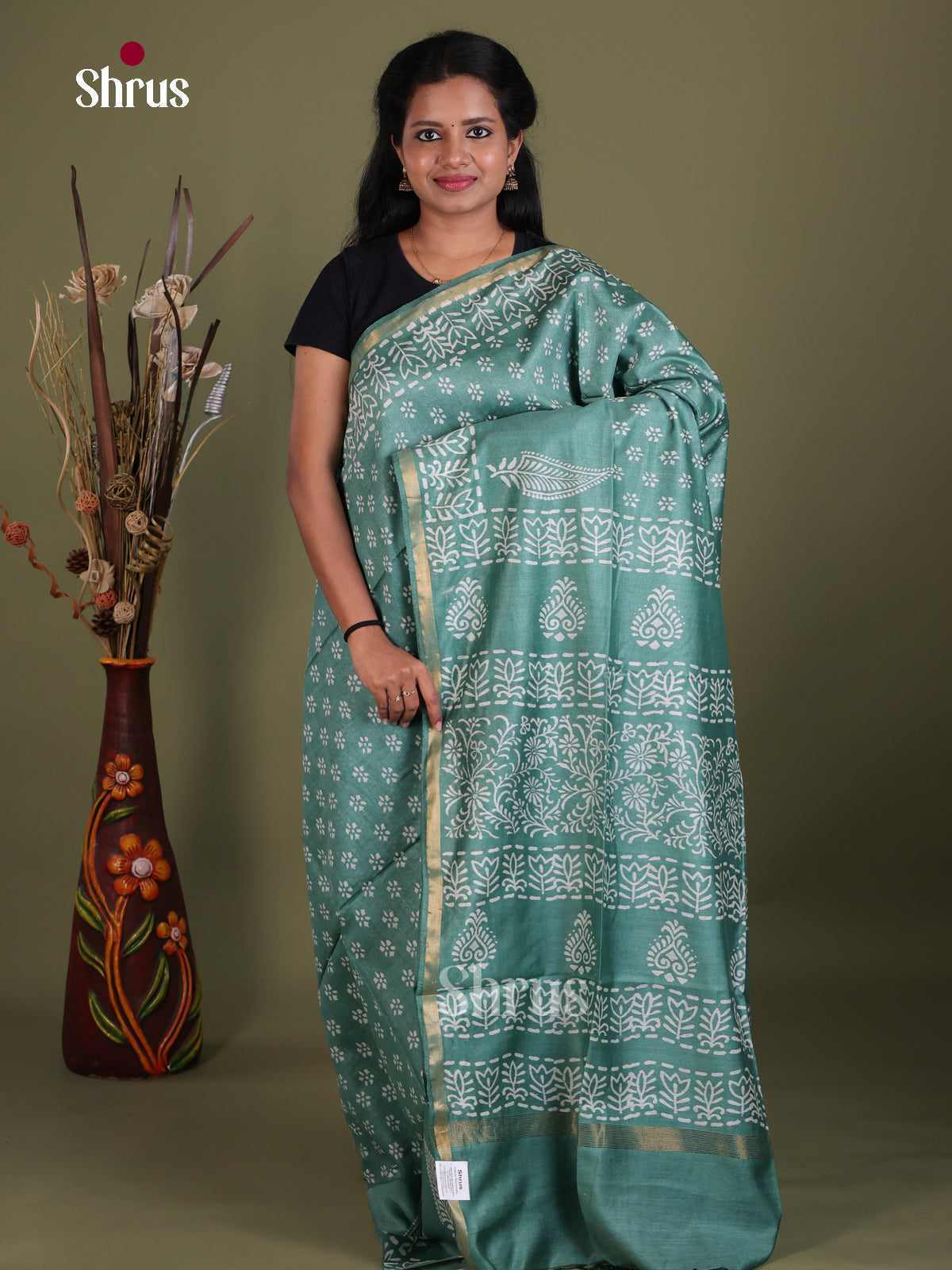Semi Tussar Saree - EES21505