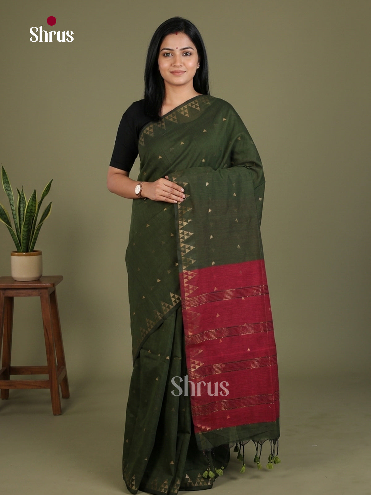 Bengal cotton Saree - EES21705 - Shop on Shrus.com