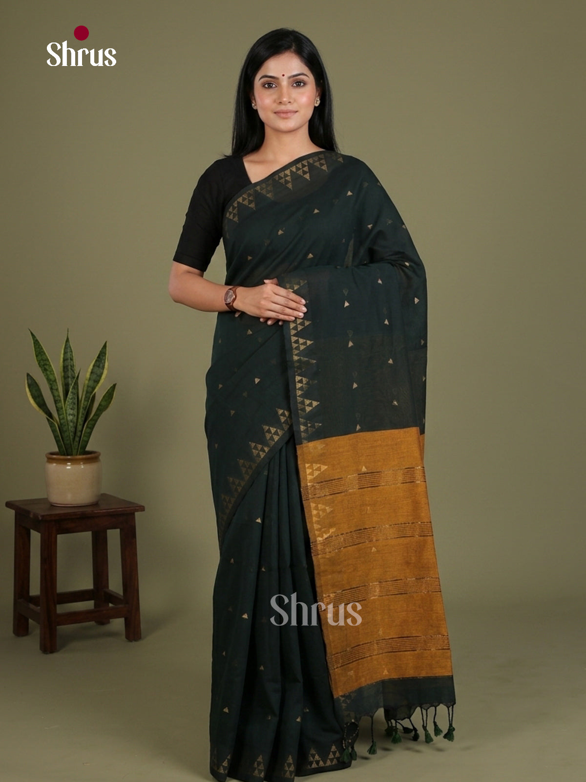 Bengal cotton Saree - EES21708 - Shop on Shrus.com