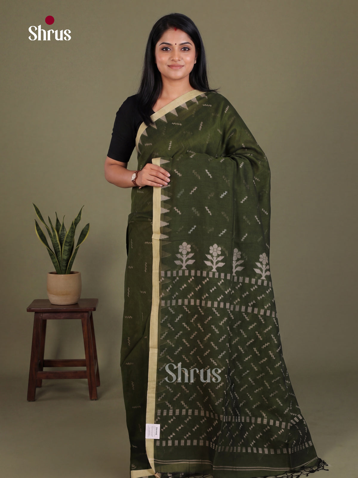 Bengal cotton Saree - EES21799 - Shop on Shrus.com