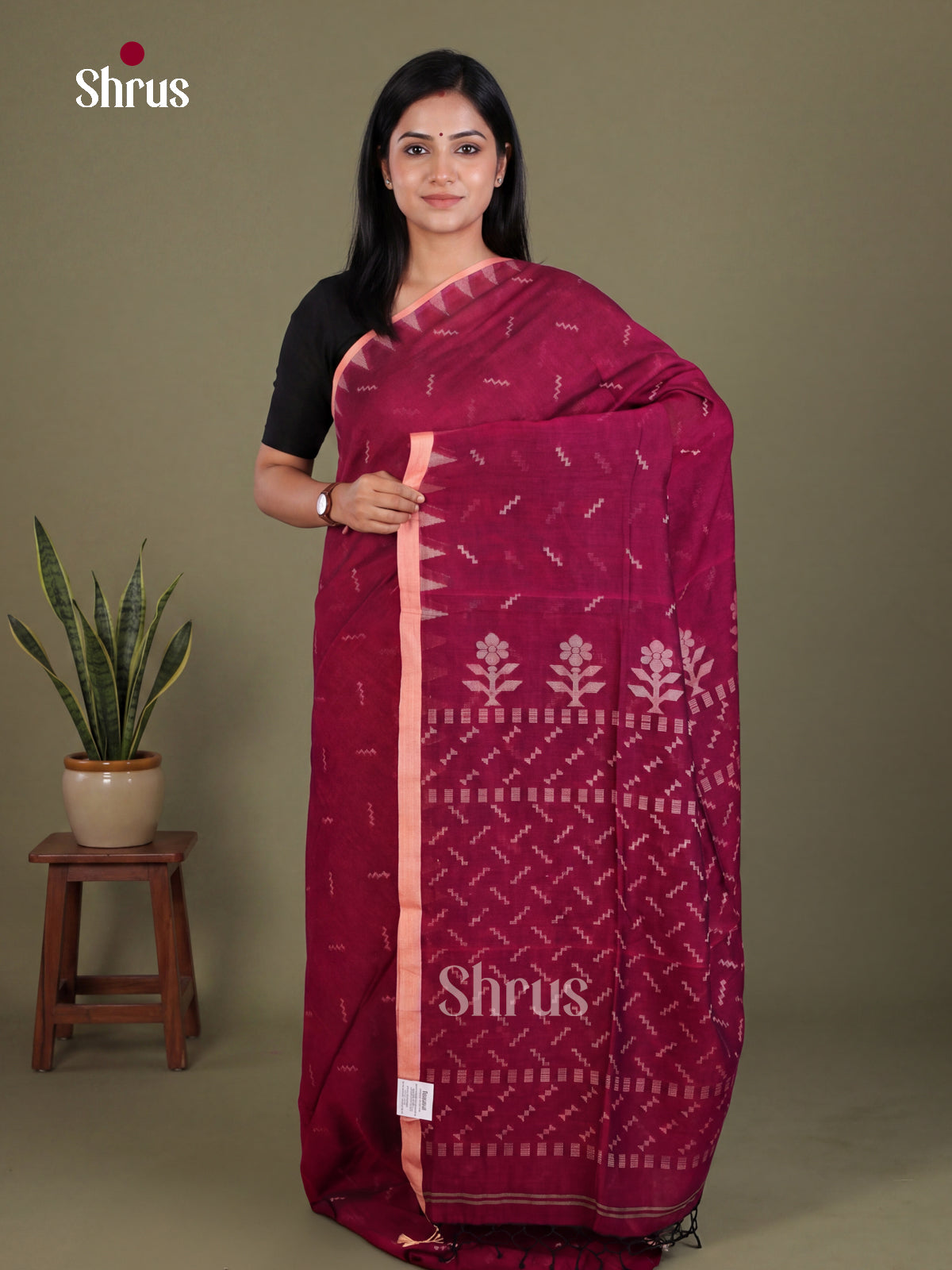 Bengal cotton Saree - EES21801 - Shop on Shrus.com