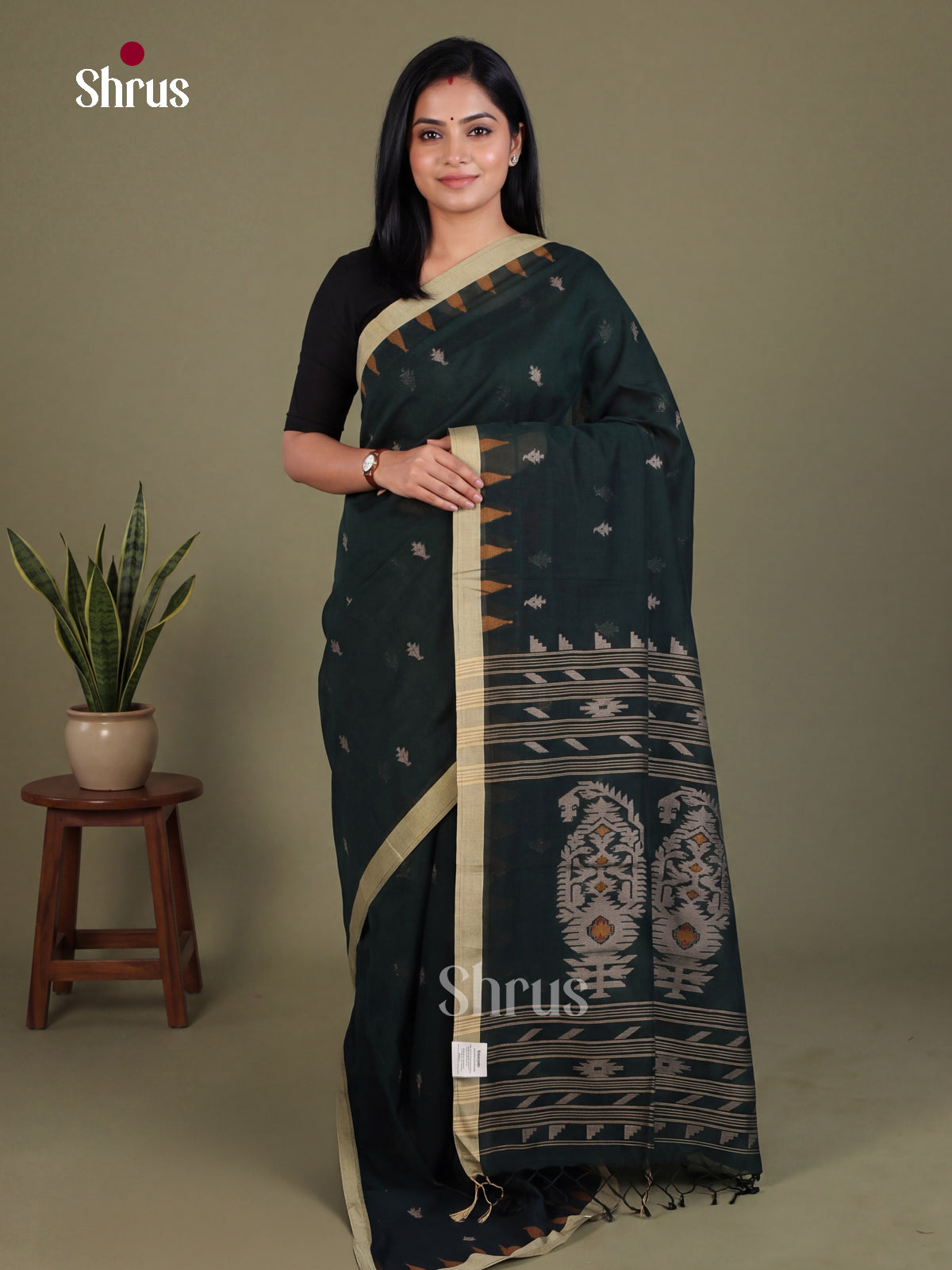 Bengal cotton Saree - EES21805 - Shop on Shrus.com