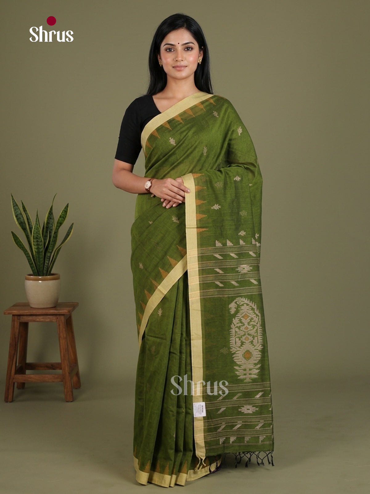 Bengal cotton Saree - EES21813 - Shop on Shrus.com
