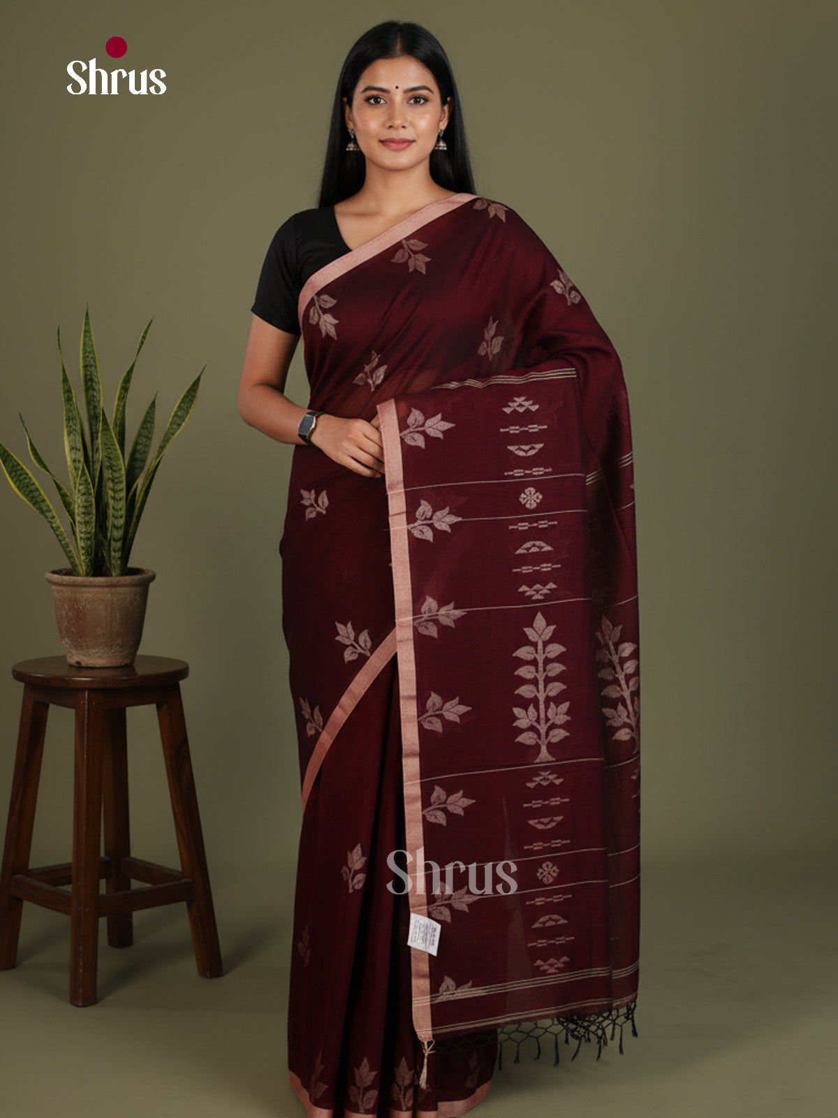 Bengal cotton Saree - EES21828 - Shop on Shrus.com
