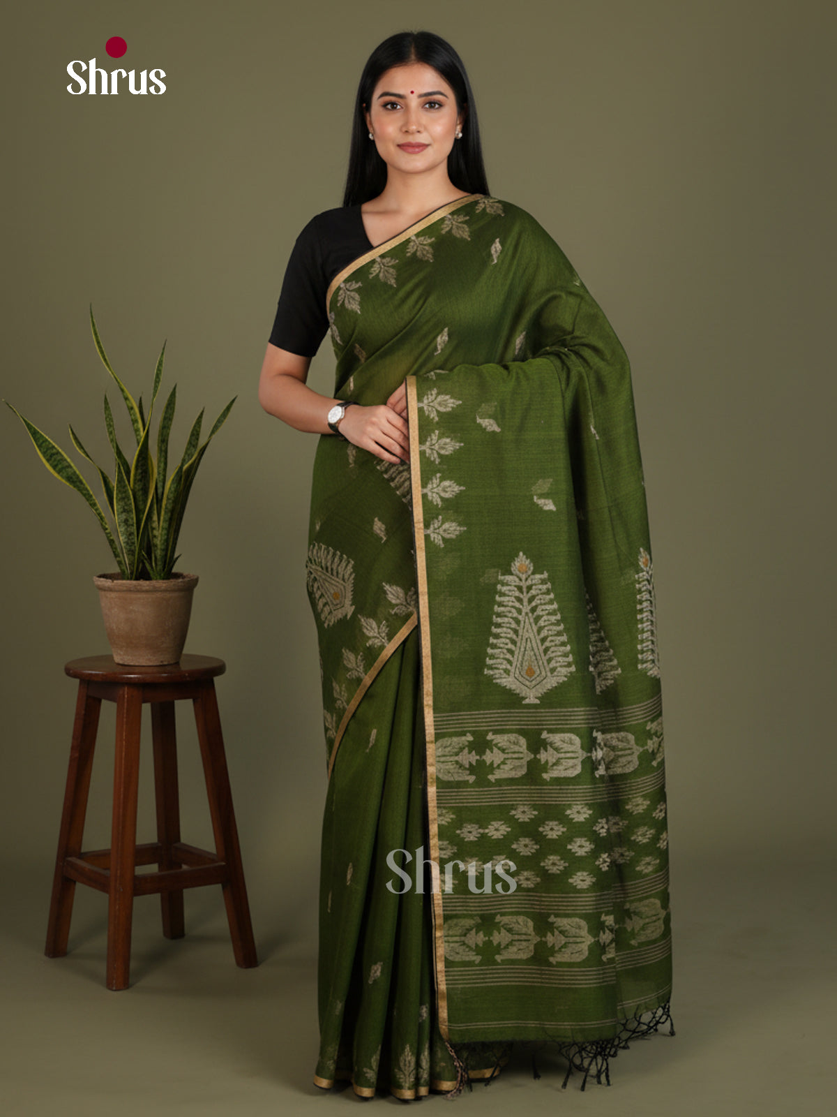 Bengal cotton Saree - EES21829 - Shop on Shrus.com