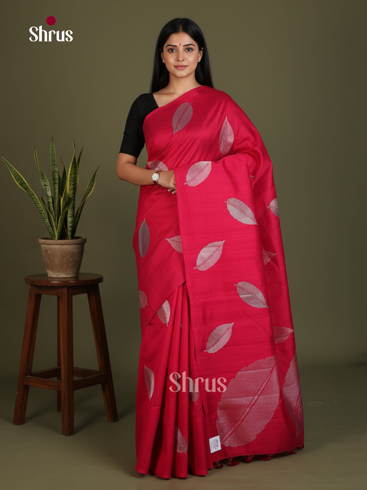Semi Rawsilk Embroidery Saree - EES22212 - Shop on Shrus.com