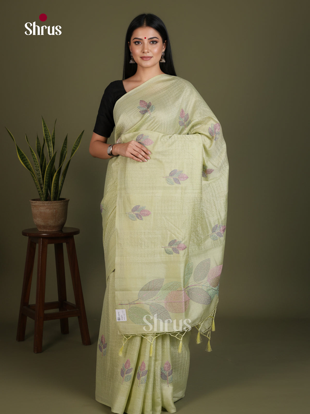 Semi Rawsilk Embroidery Saree - EES22231 - Shop on Shrus.com