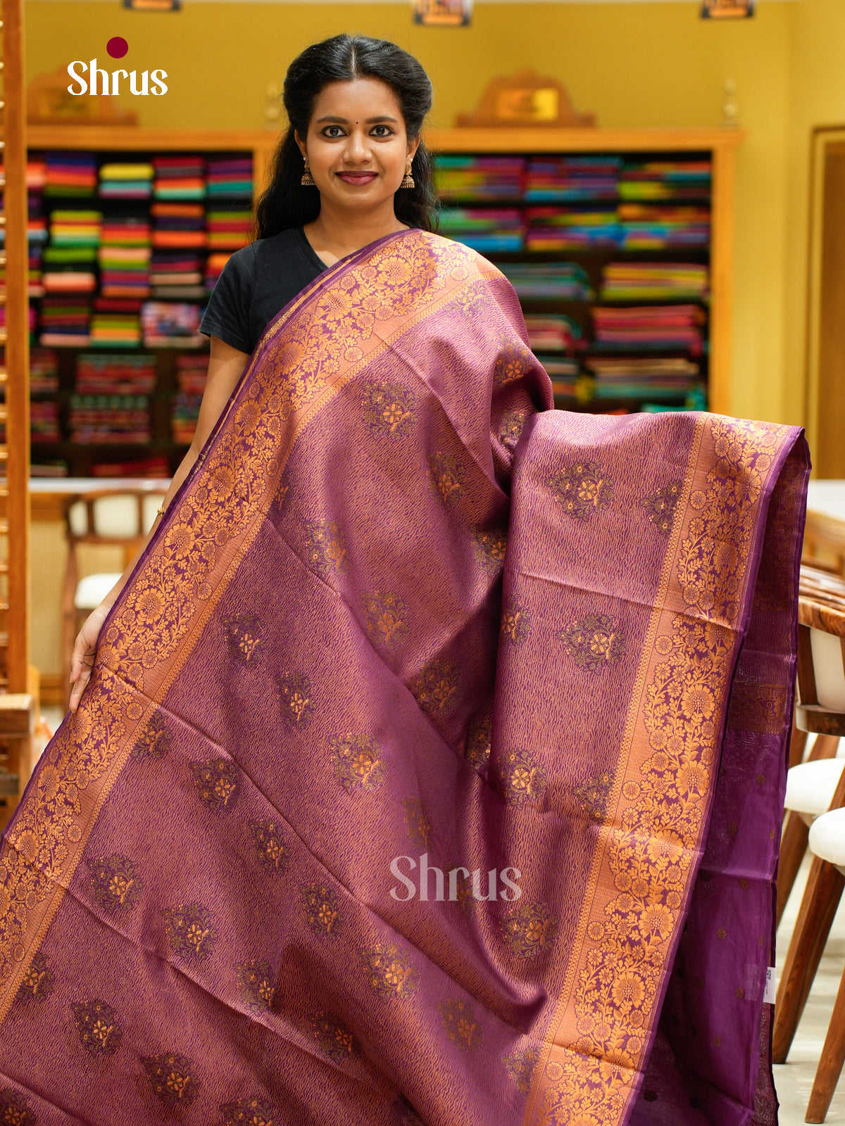 Bamboo silk Saree - EES23036 - Shop on Shrus.com