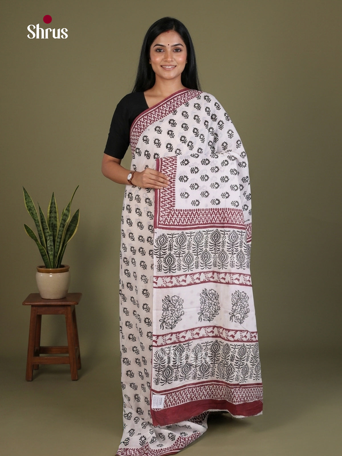 Jaipur cotton Saree - EES25081