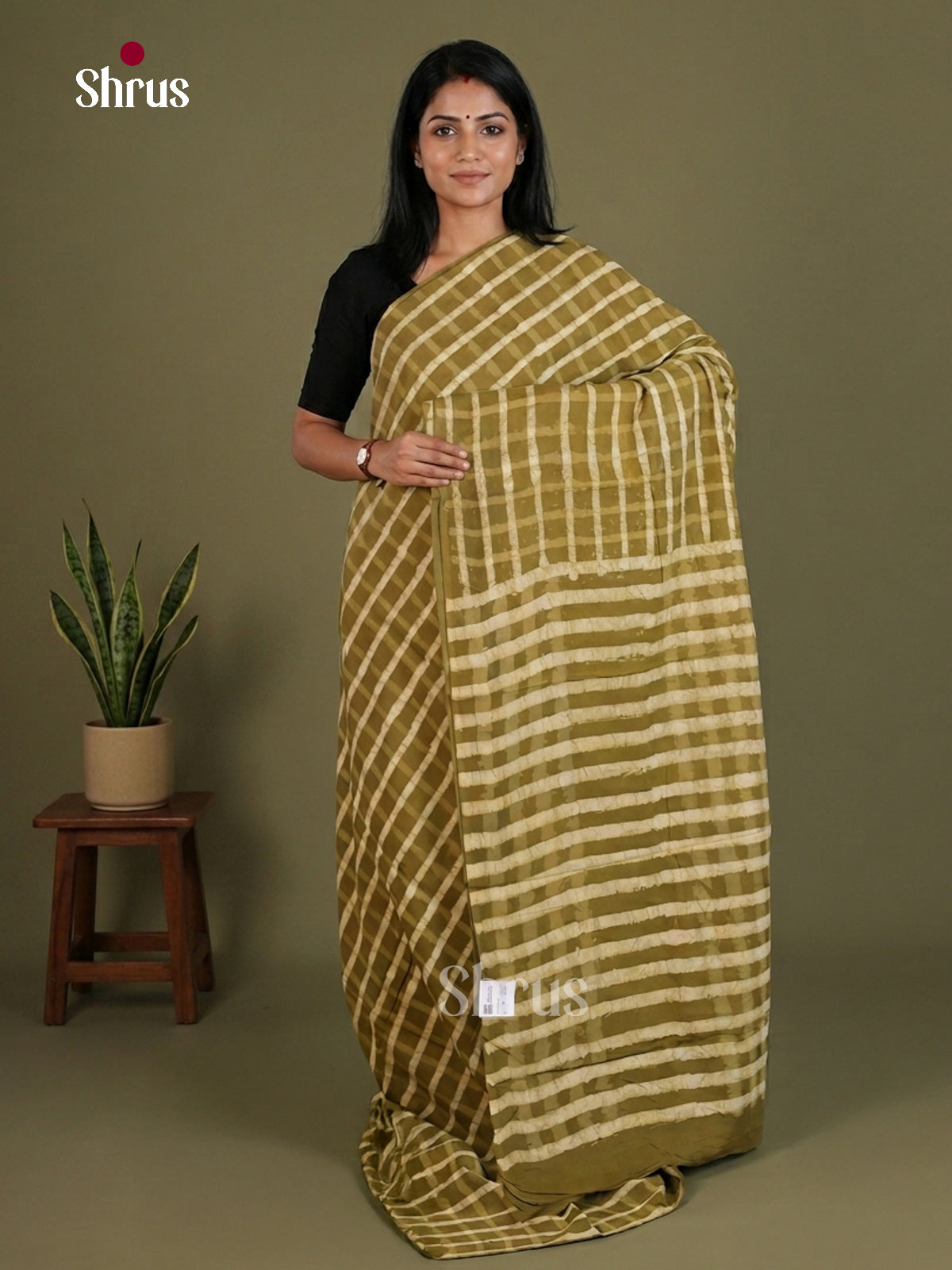 Mint Green - Jaipur cotton Saree - EES25083