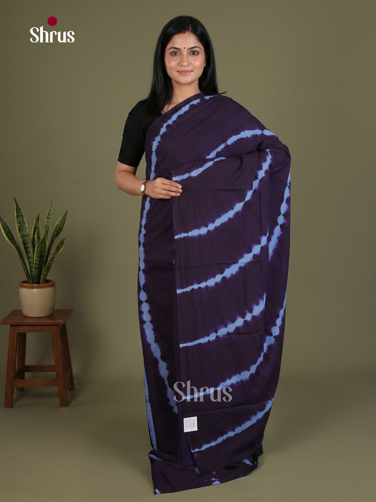 Blue - Jaipur cotton Saree - EES25087