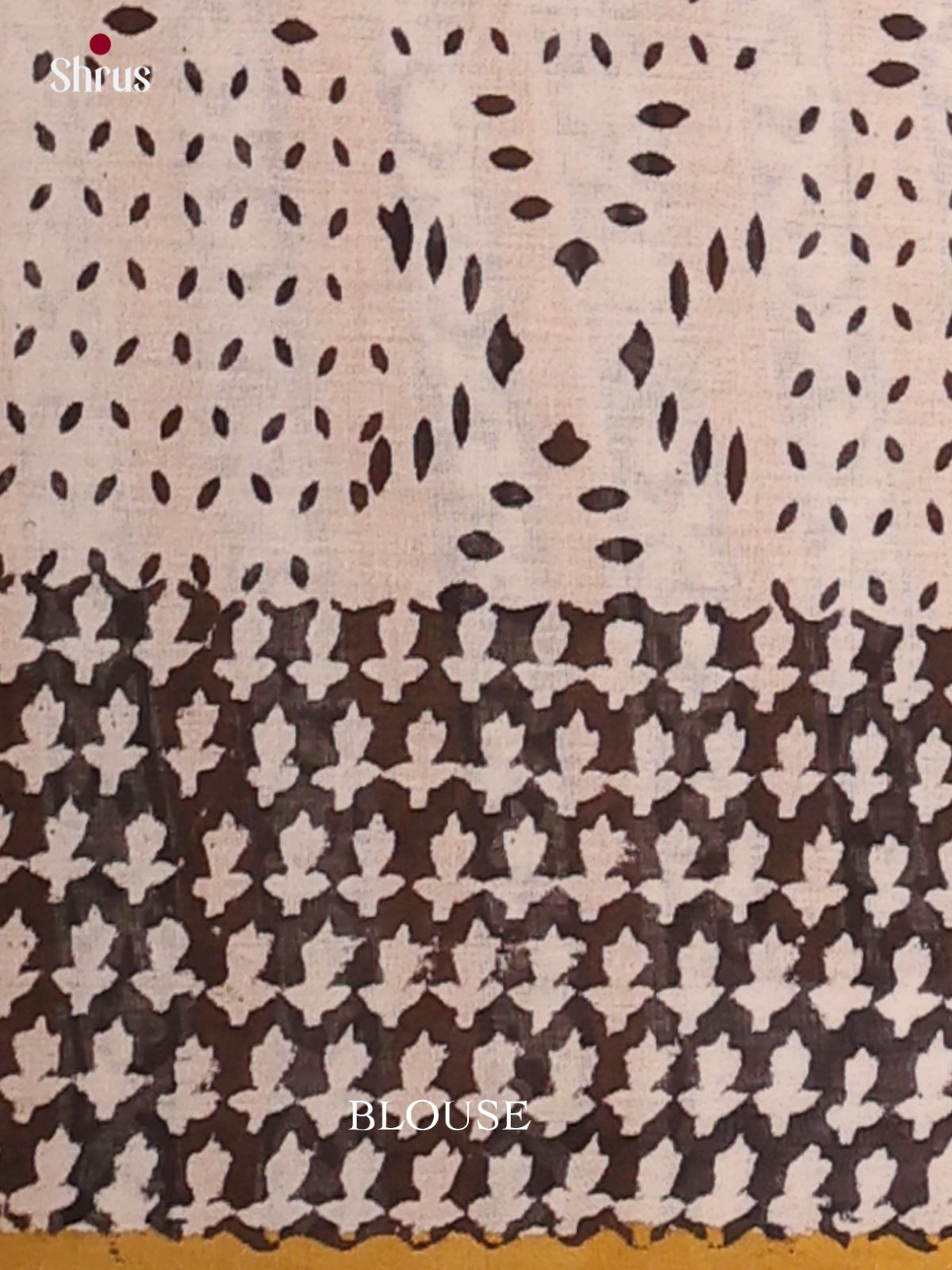 Mustard & Cream - Jaipur cotton Saree - EES25093