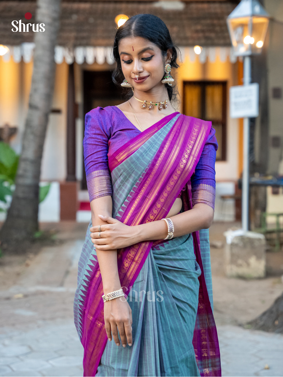 11-a Chettinad Cotton Saree - EES26157 - Shop on Shrus.com