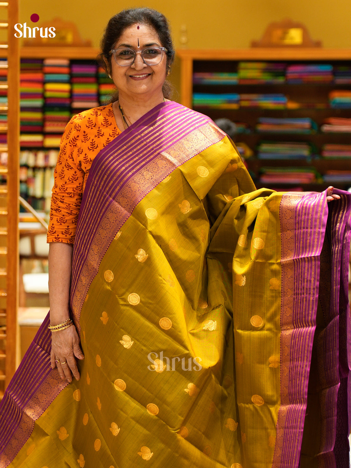 Kanchipuram silk Saree - EES27015 - Shop on Shrus.com