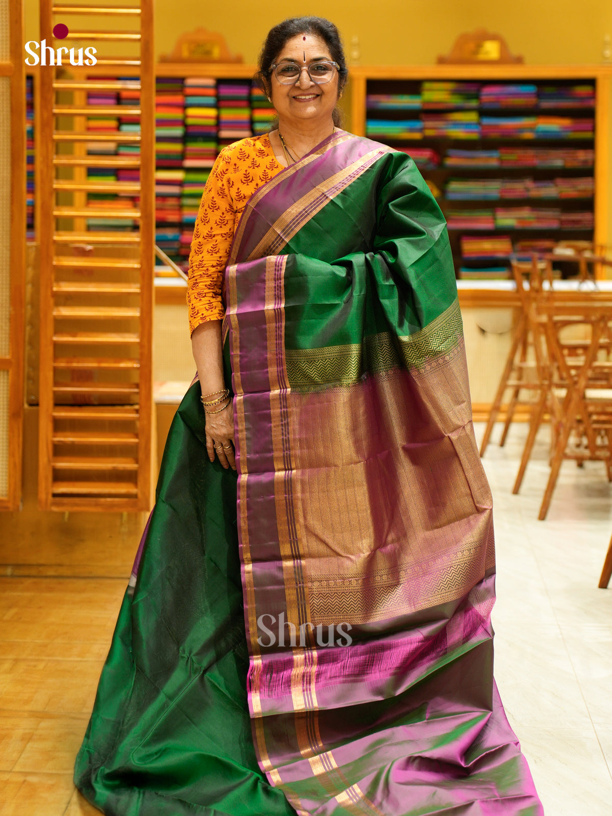 Kanchipuram silk Saree - EES27019 - Shop on Shrus.com