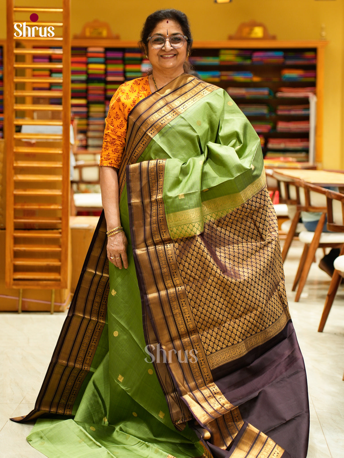 Kanchipuram silk Saree - EES27083 - Shop on Shrus.com