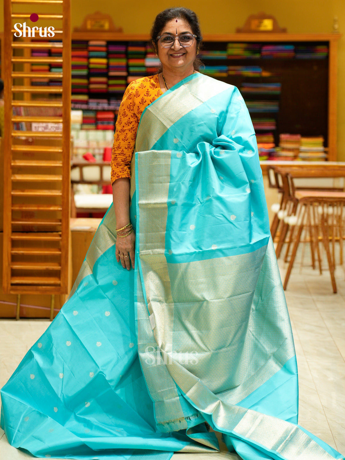 Kanchipuram silk Saree - EES27113 - Shop on Shrus.com