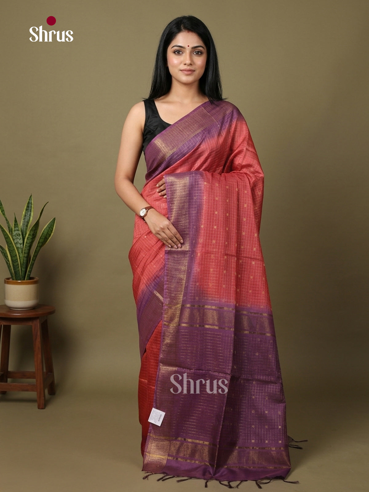 Semi Tussar Saree - EES29019 - Shop on Shrus.com