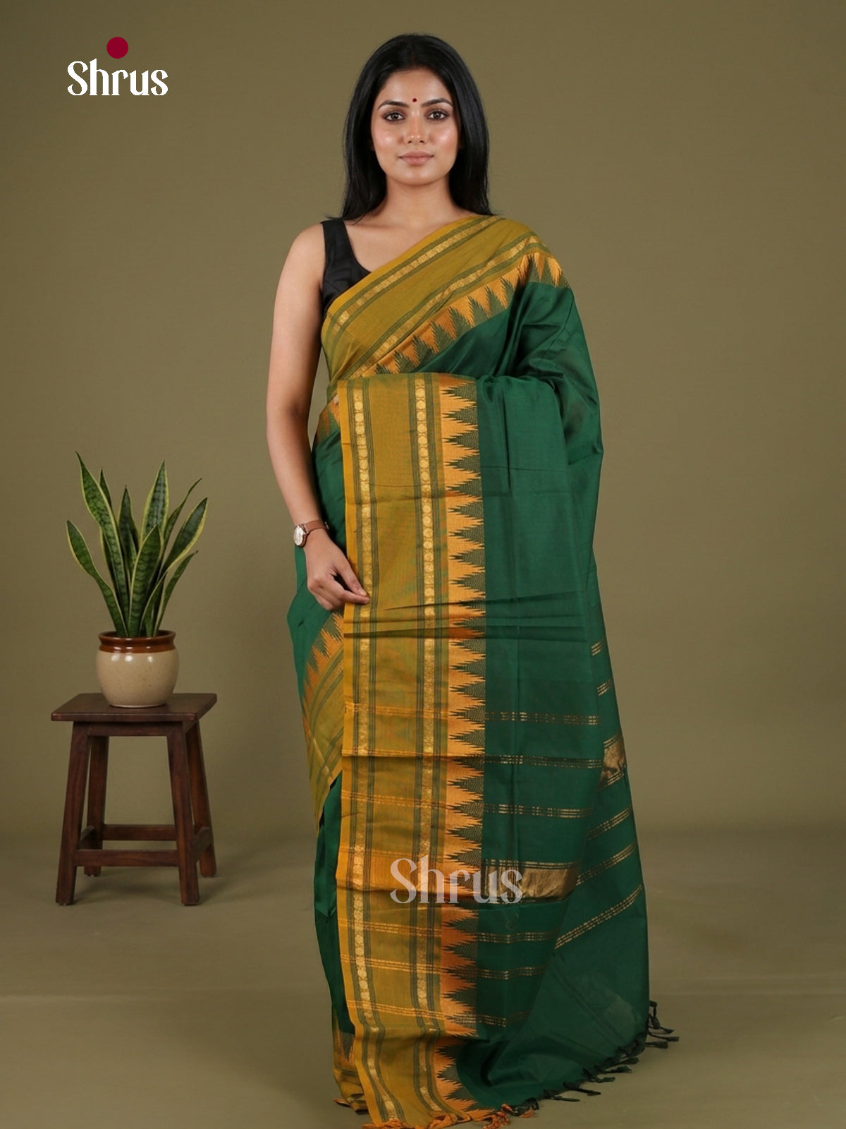 Chettinad Cotton Saree - EES29025 - Shop on Shrus.com