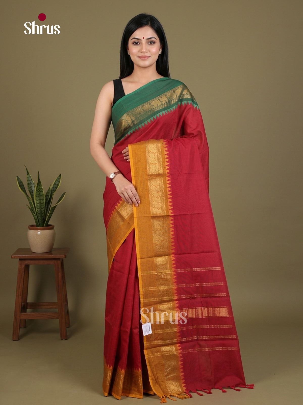 Chettinad Cotton Saree - EES29034 - Shop on Shrus.com