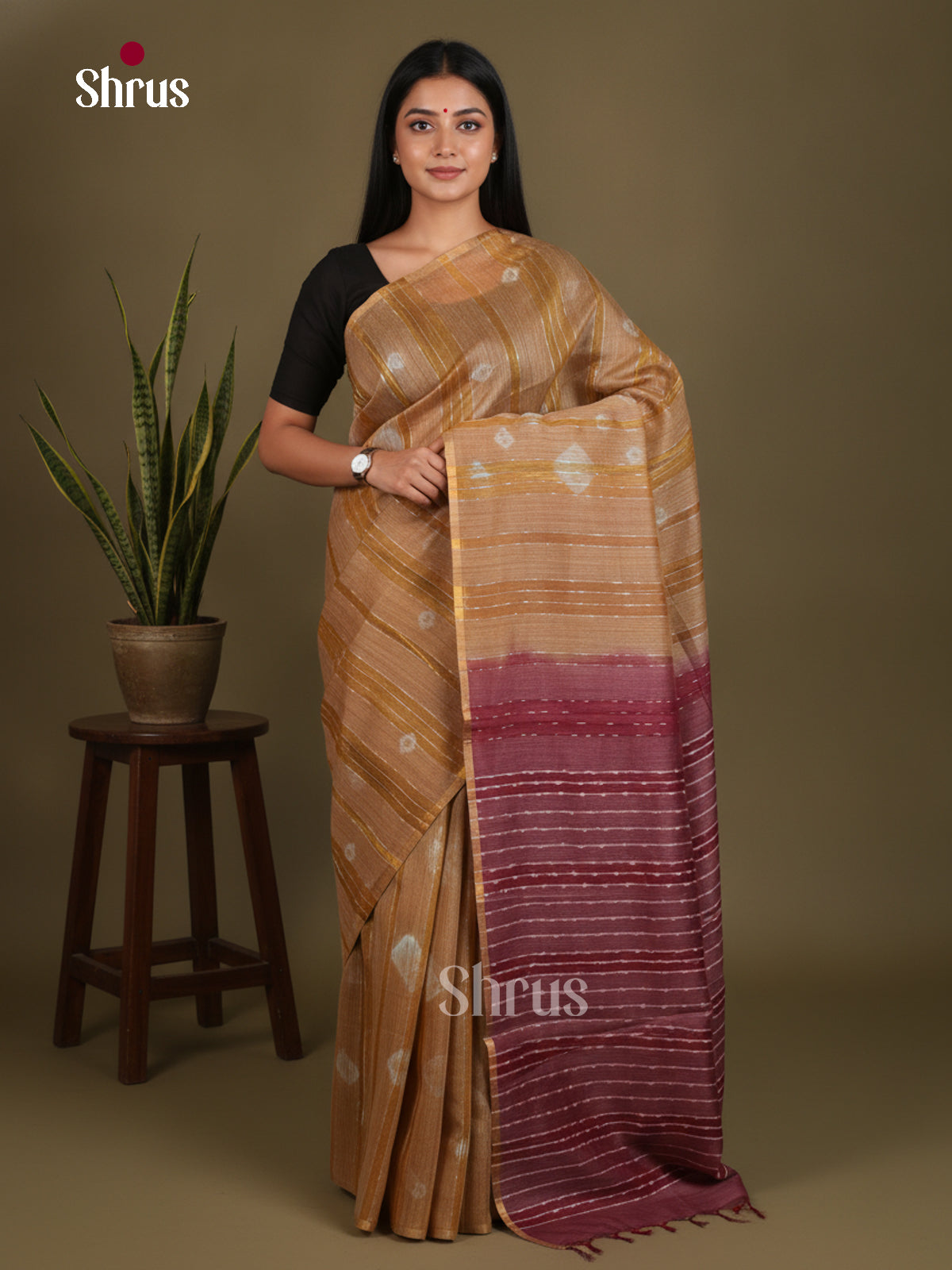 Shibori Saree - EES29056 - Shop on Shrus.com