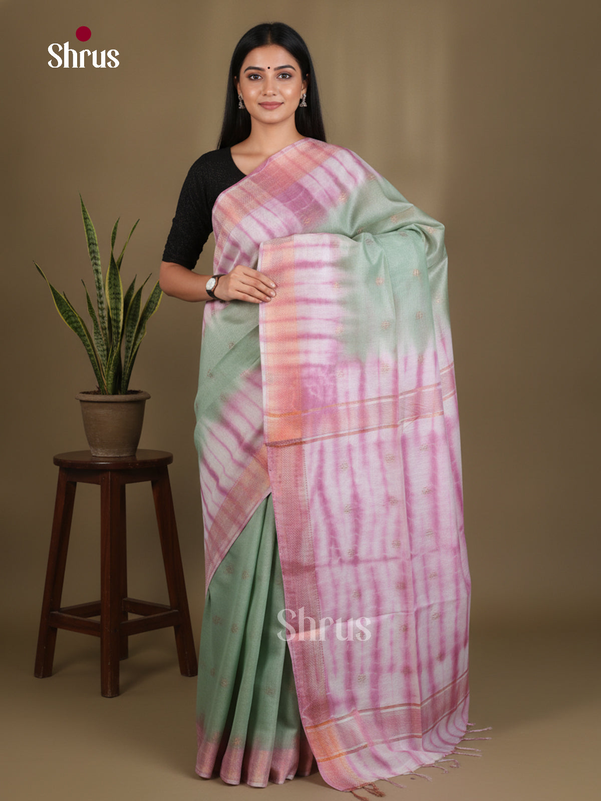 Shibori Saree - EES29488 - Shop on Shrus.com