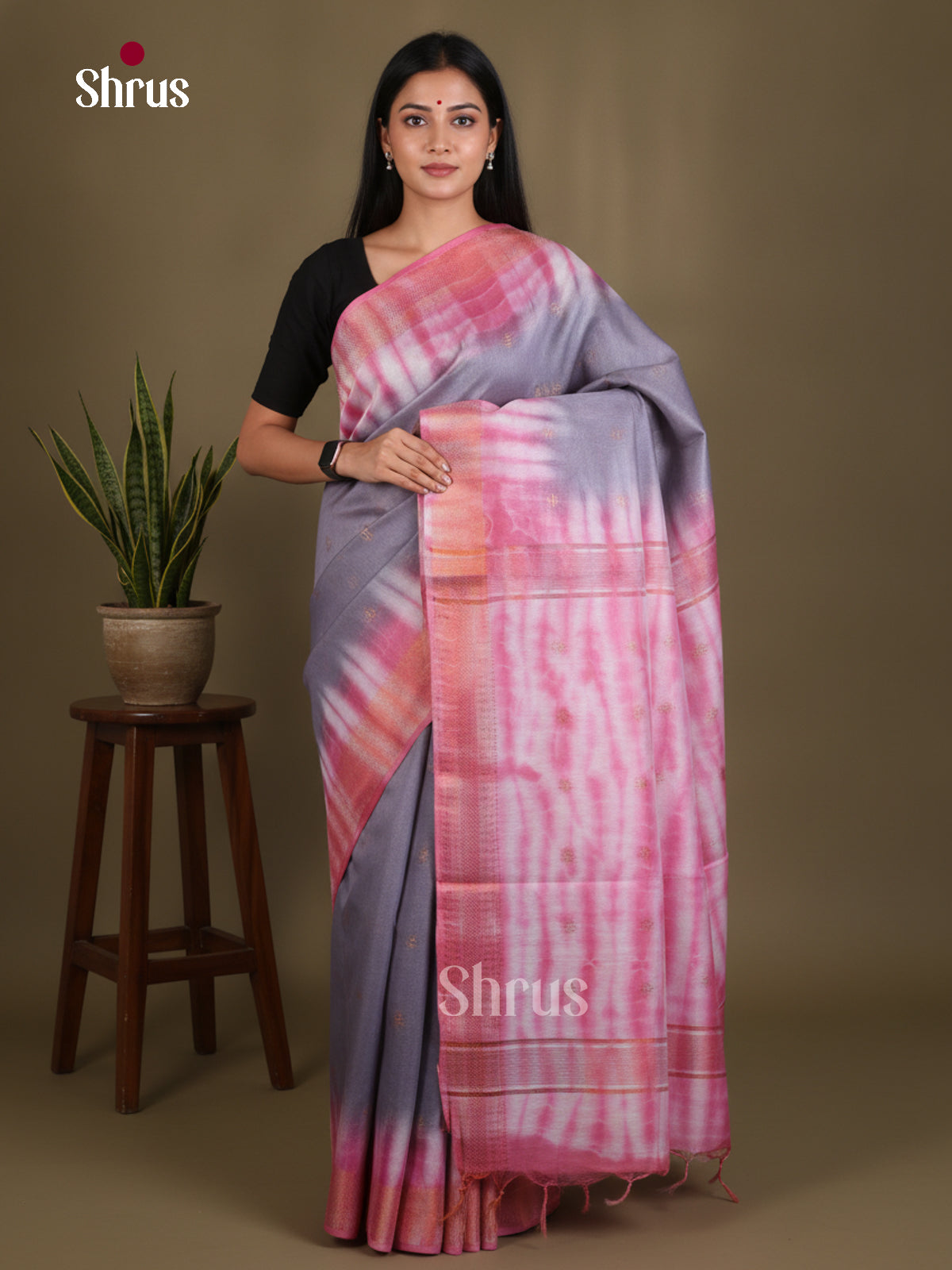 Shibori Saree - EES29491 - Shop on Shrus.com