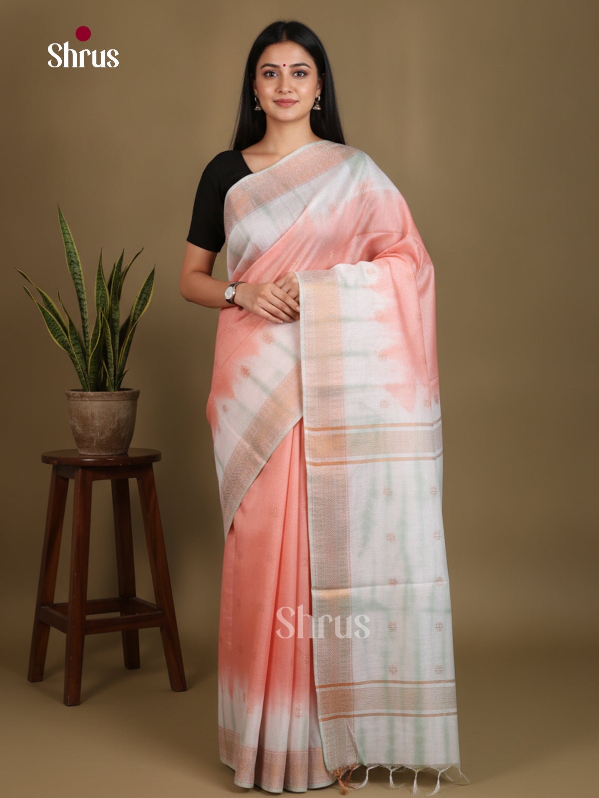 Shibori Saree - EES29493 - Shop on Shrus.com