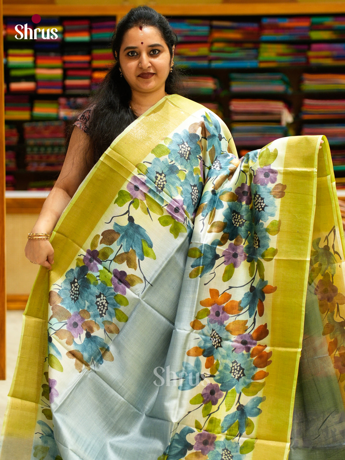 Tussar Saree - EES30111 - Shop on Shrus.com