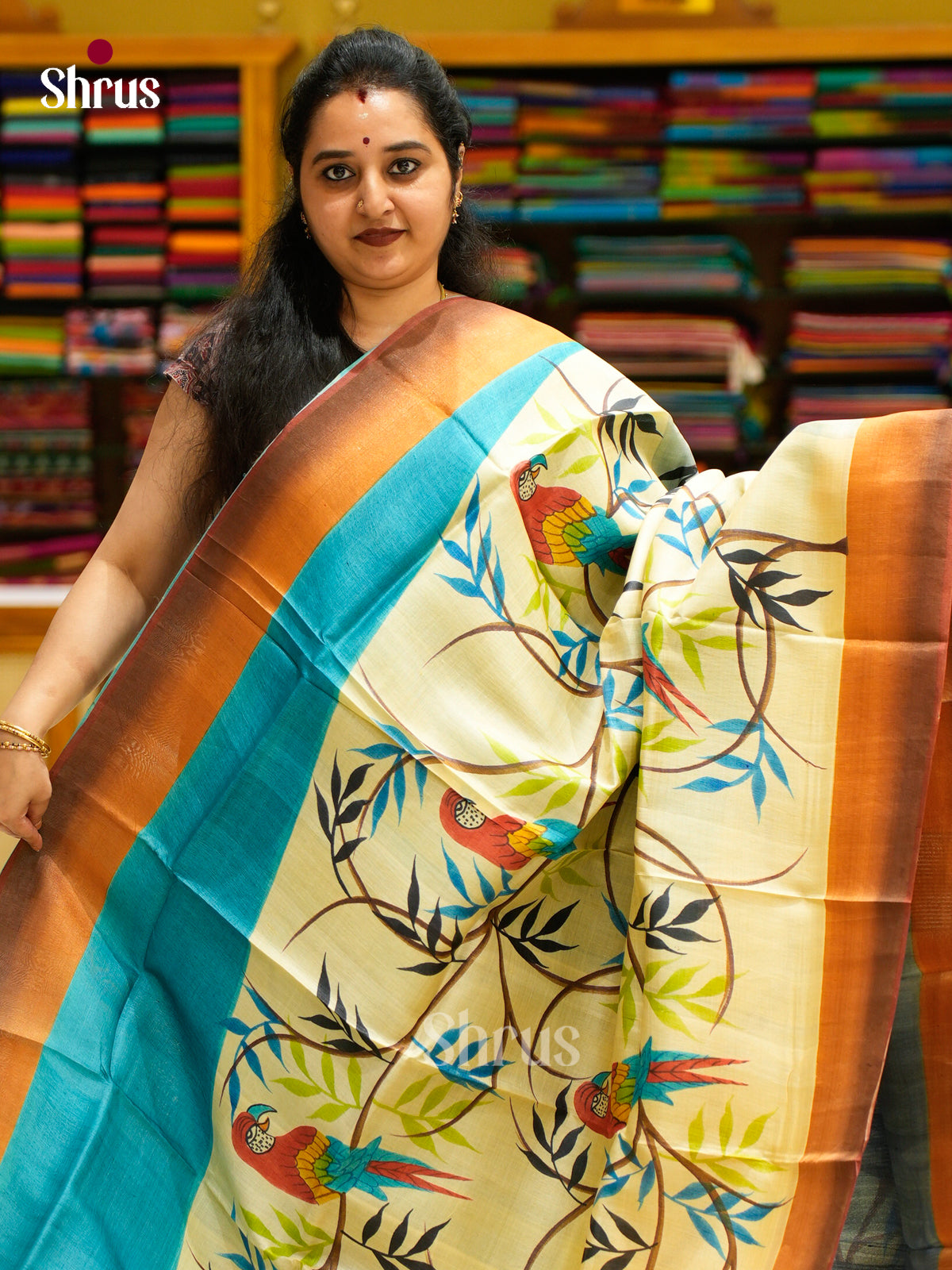 Tussar Saree - EES30120 - Shop on Shrus.com