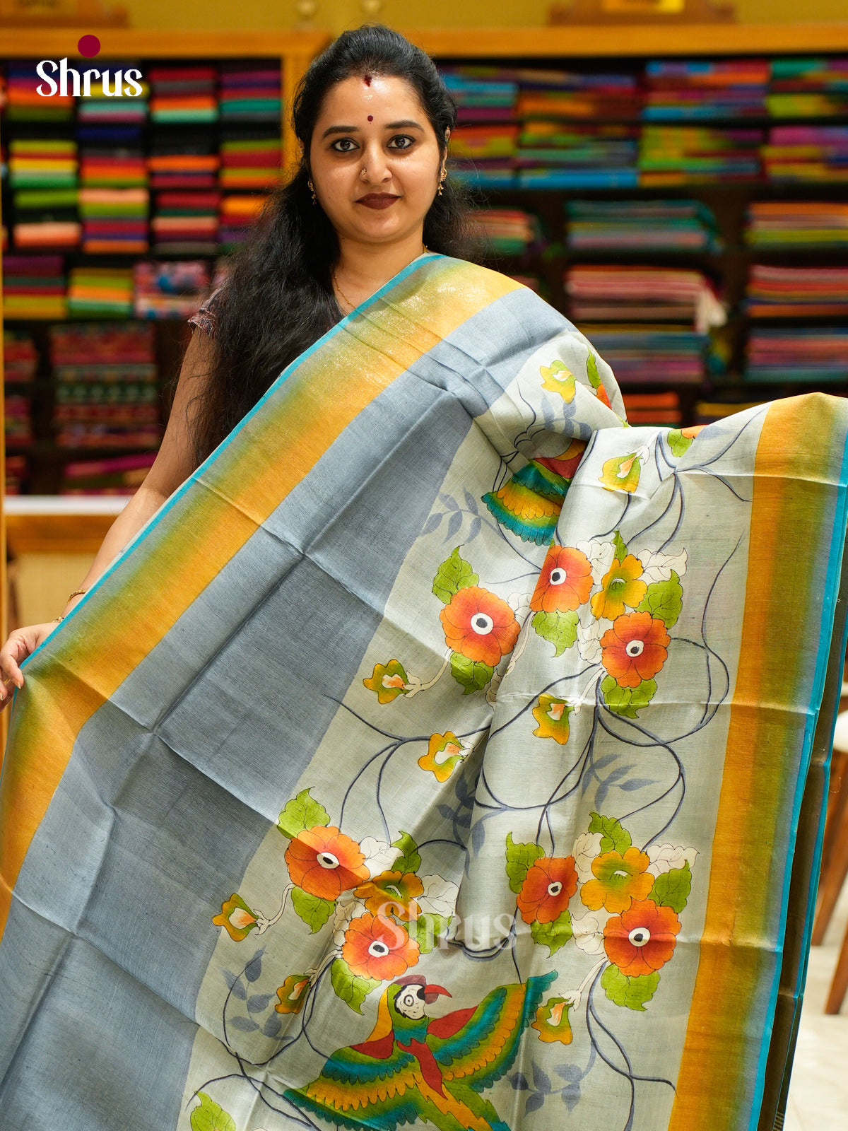 Tussar Saree - EES30122 - Shop on Shrus.com
