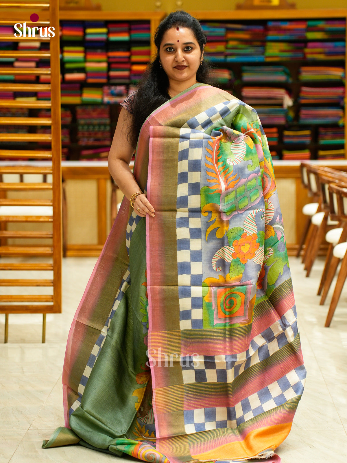 Tussar Saree - EES30127 - Shop on Shrus.com
