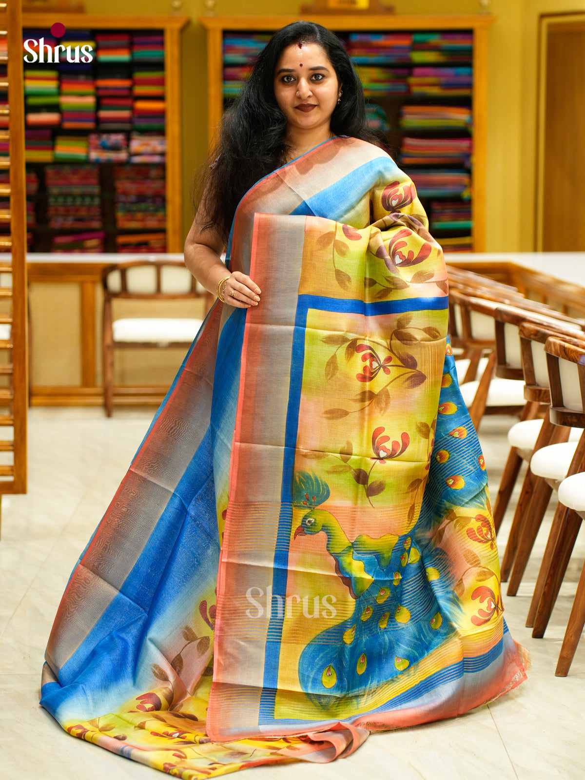 Tussar Saree - EES30133 - Shop on Shrus.com
