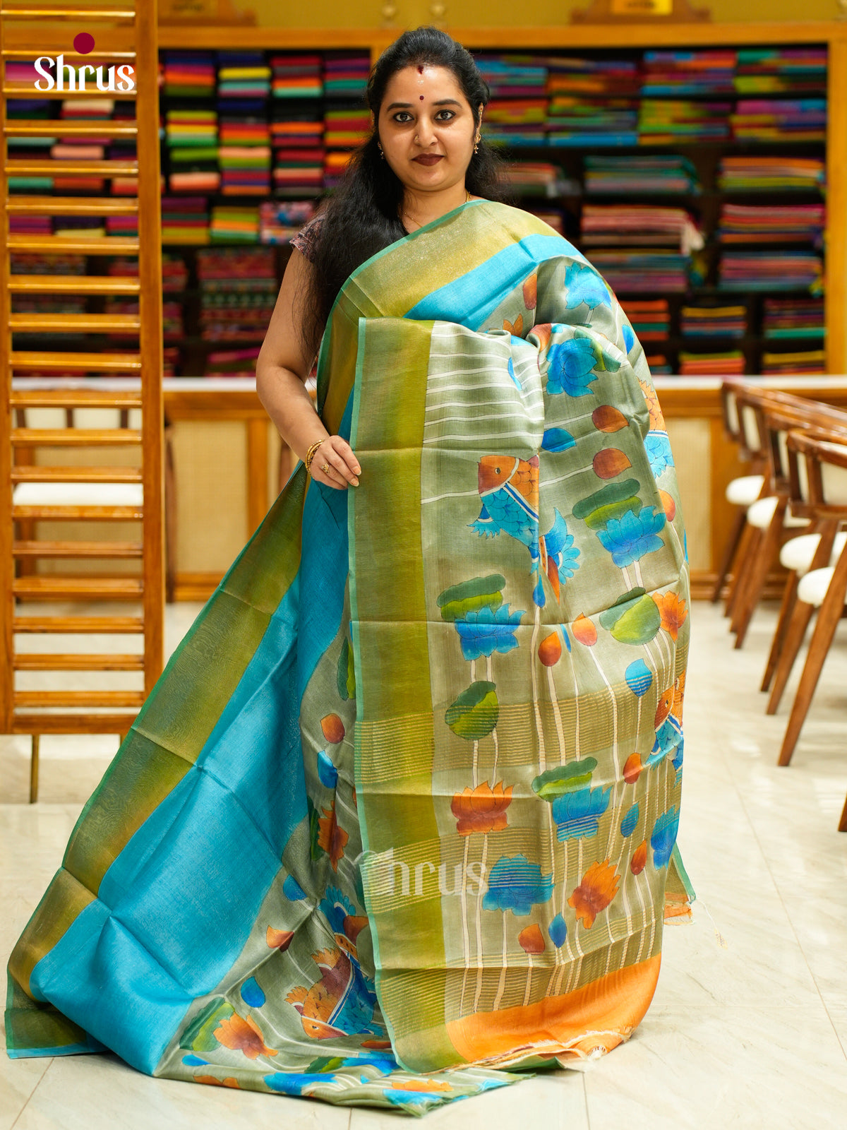 Tussar Saree - EES30134 - Shop on Shrus.com