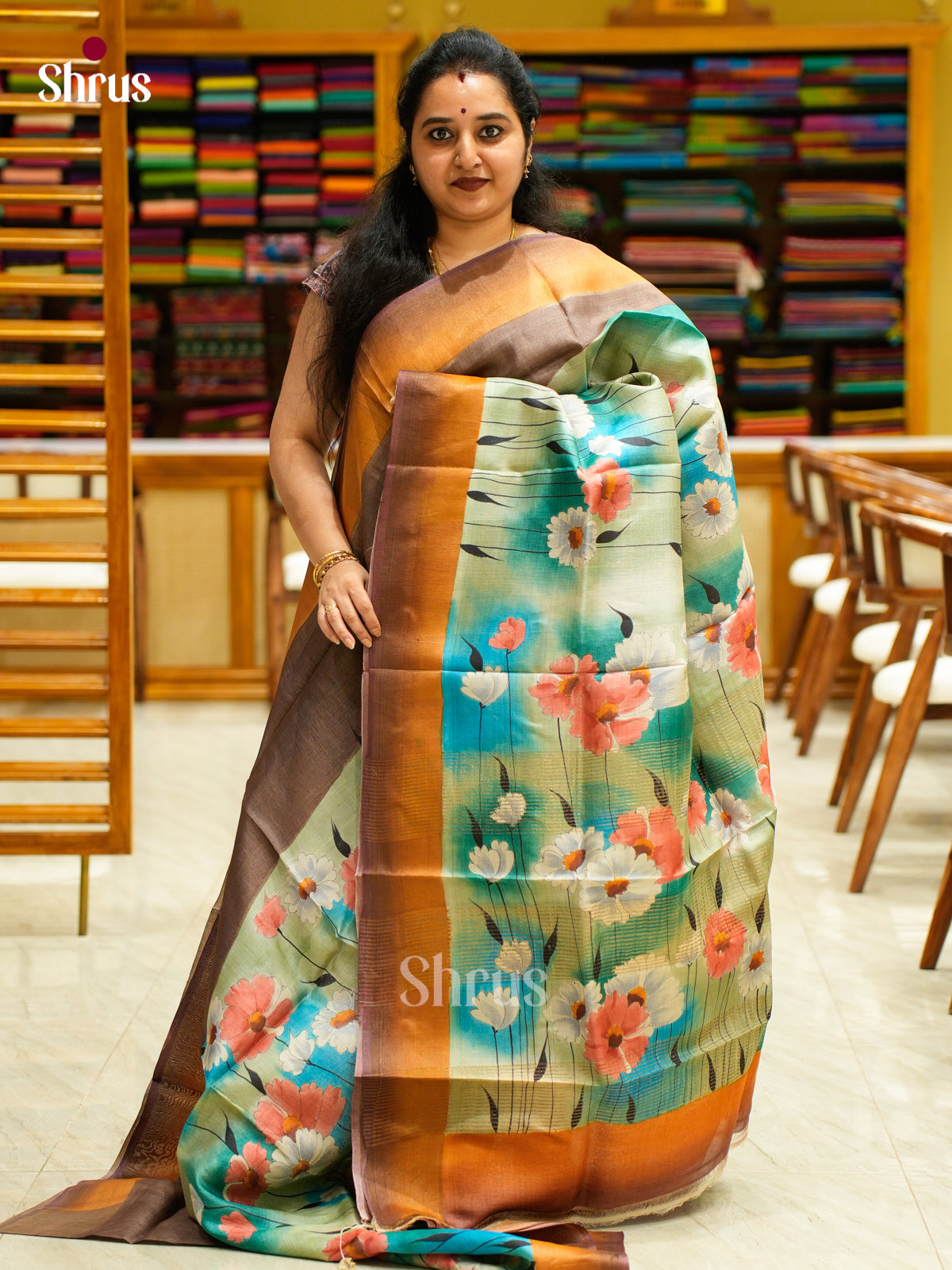 Tussar Saree - EES30140 - Shop on Shrus.com