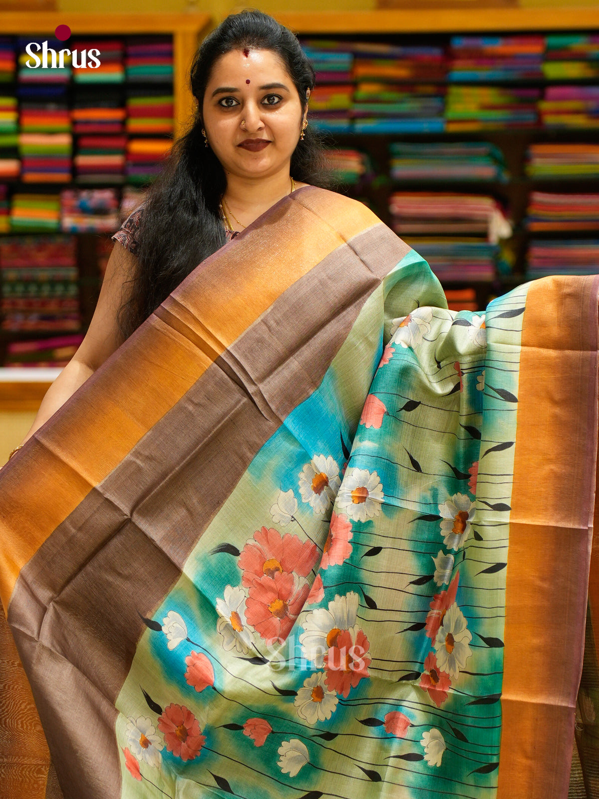 Tussar Saree - EES30140 - Shop on Shrus.com