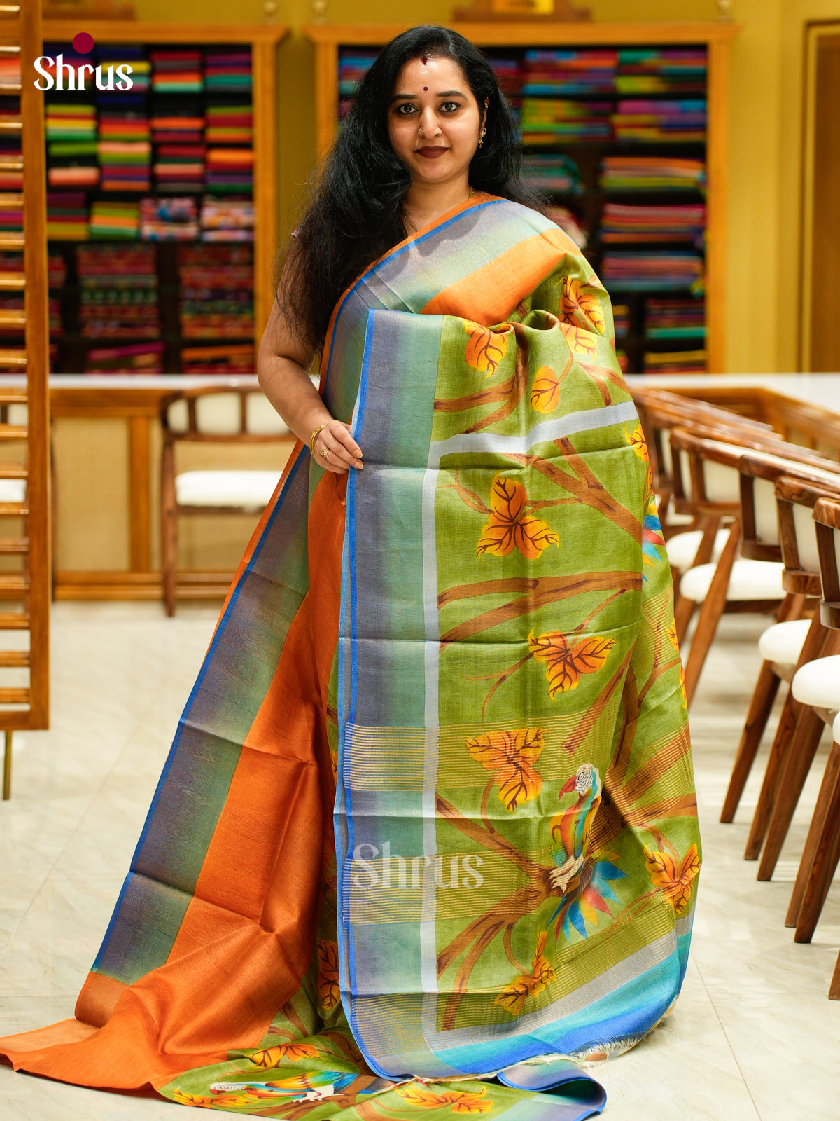 Tussar Saree - EES30142 - Shop on Shrus.com