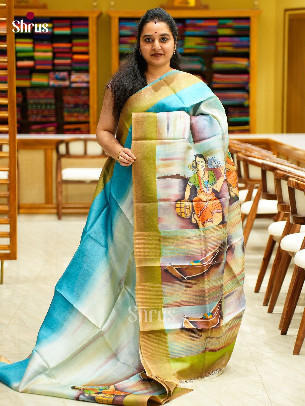 Tussar Saree - EES30153 - Shop on Shrus.com