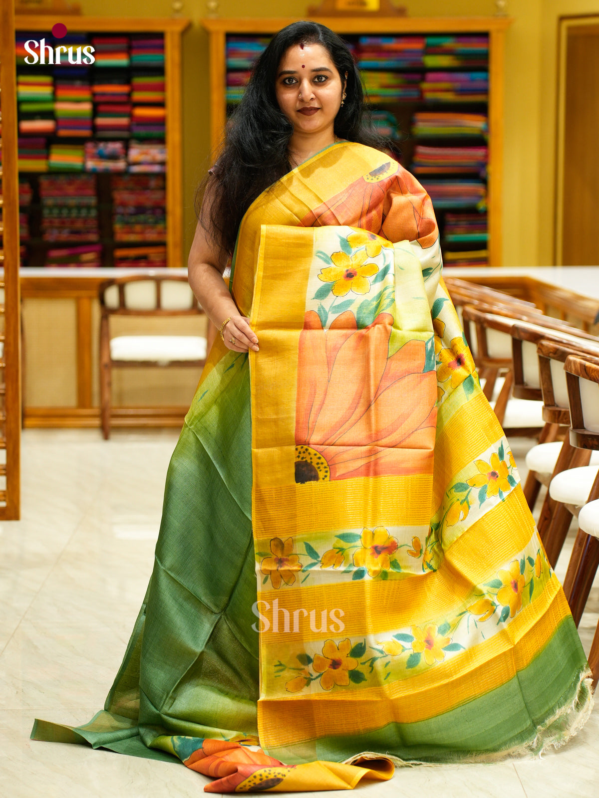 Tussar Saree - EES30161 - Shop on Shrus.com
