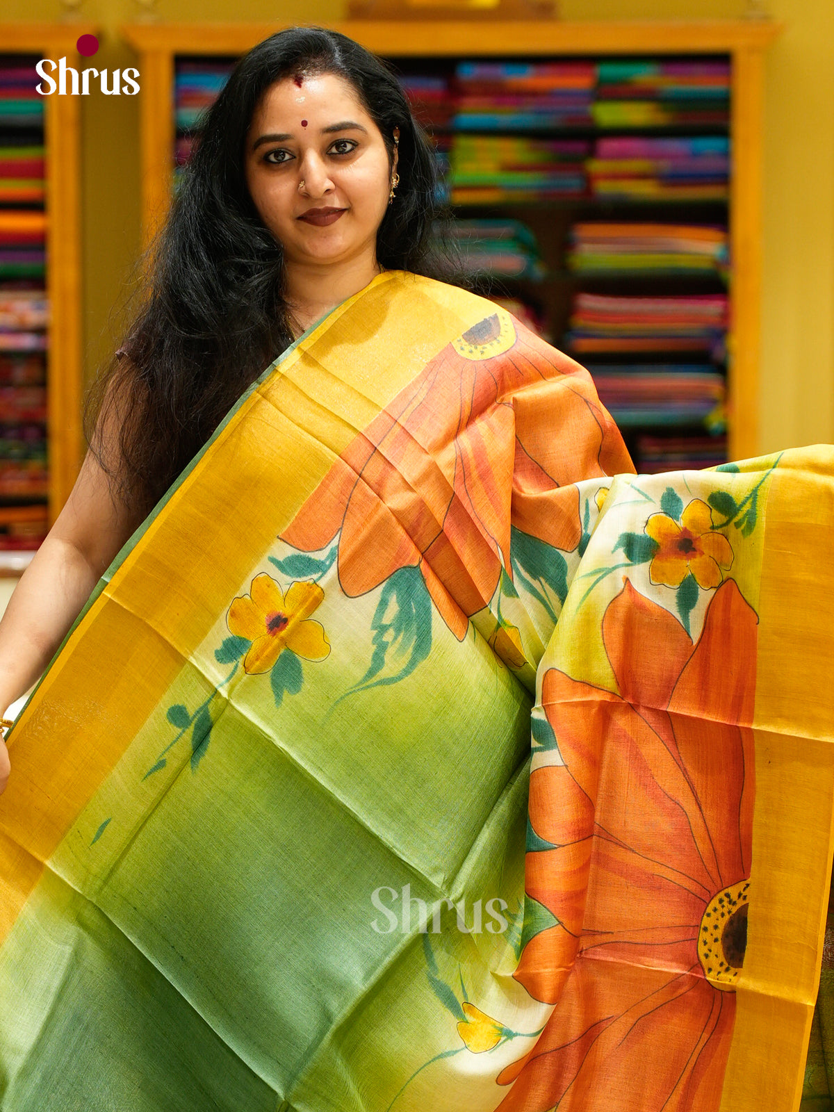 Tussar Saree - EES30161 - Shop on Shrus.com