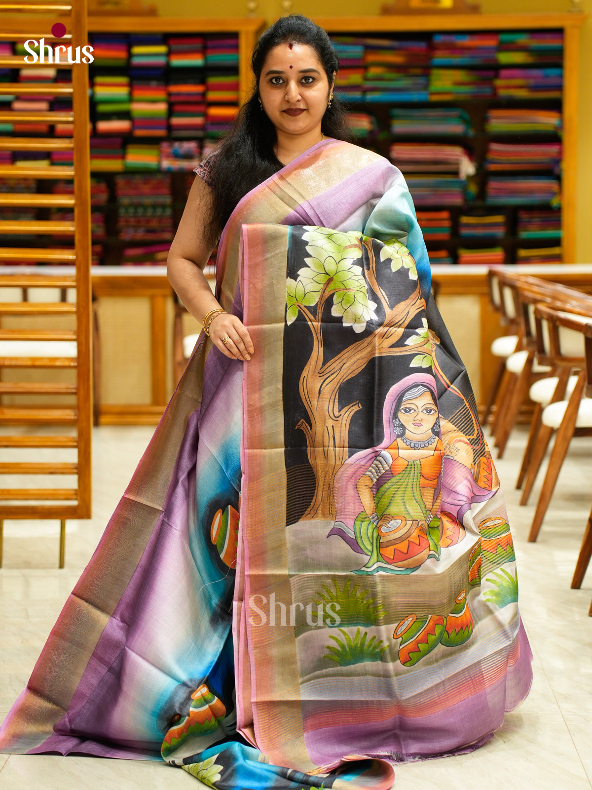 Tussar Saree - EES30163 - Shop on Shrus.com