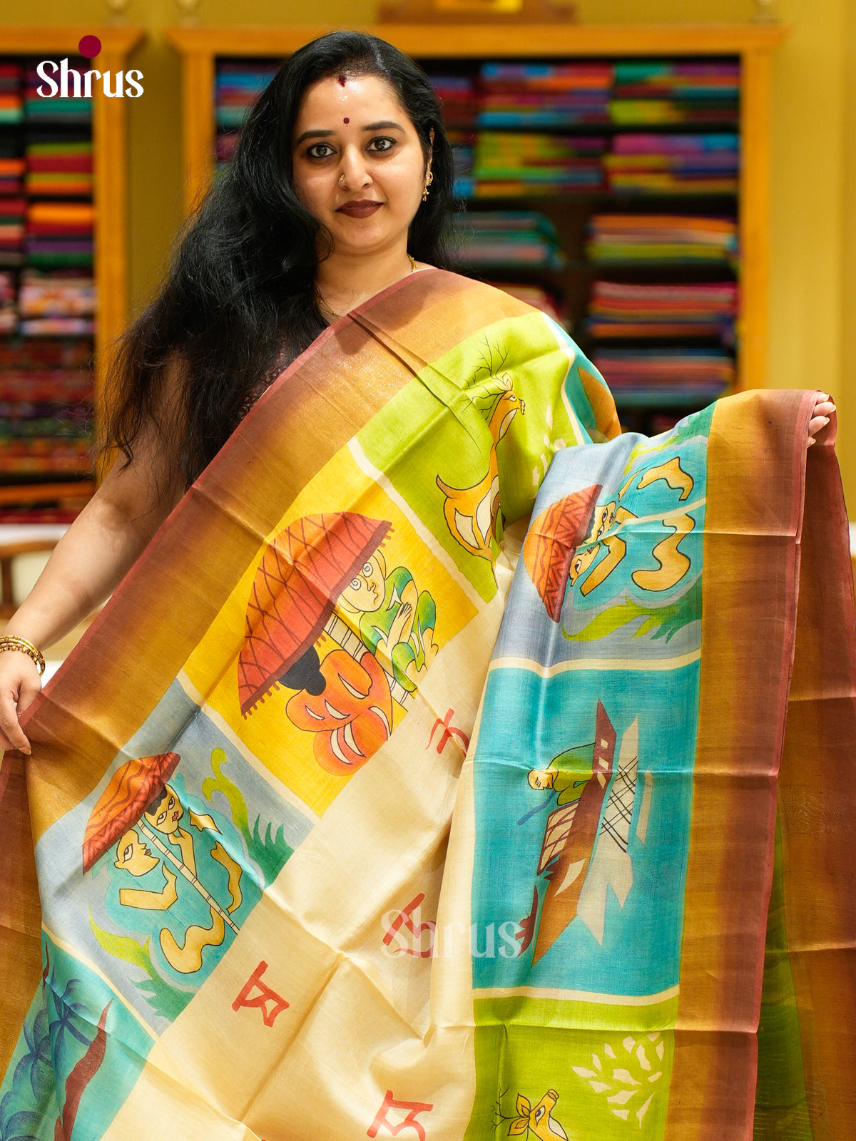 Tussar Saree - EES30174 - Shop on Shrus.com