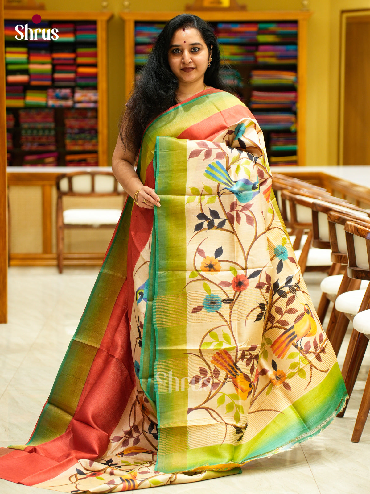 Tussar Saree - EES30180 - Shop on Shrus.com