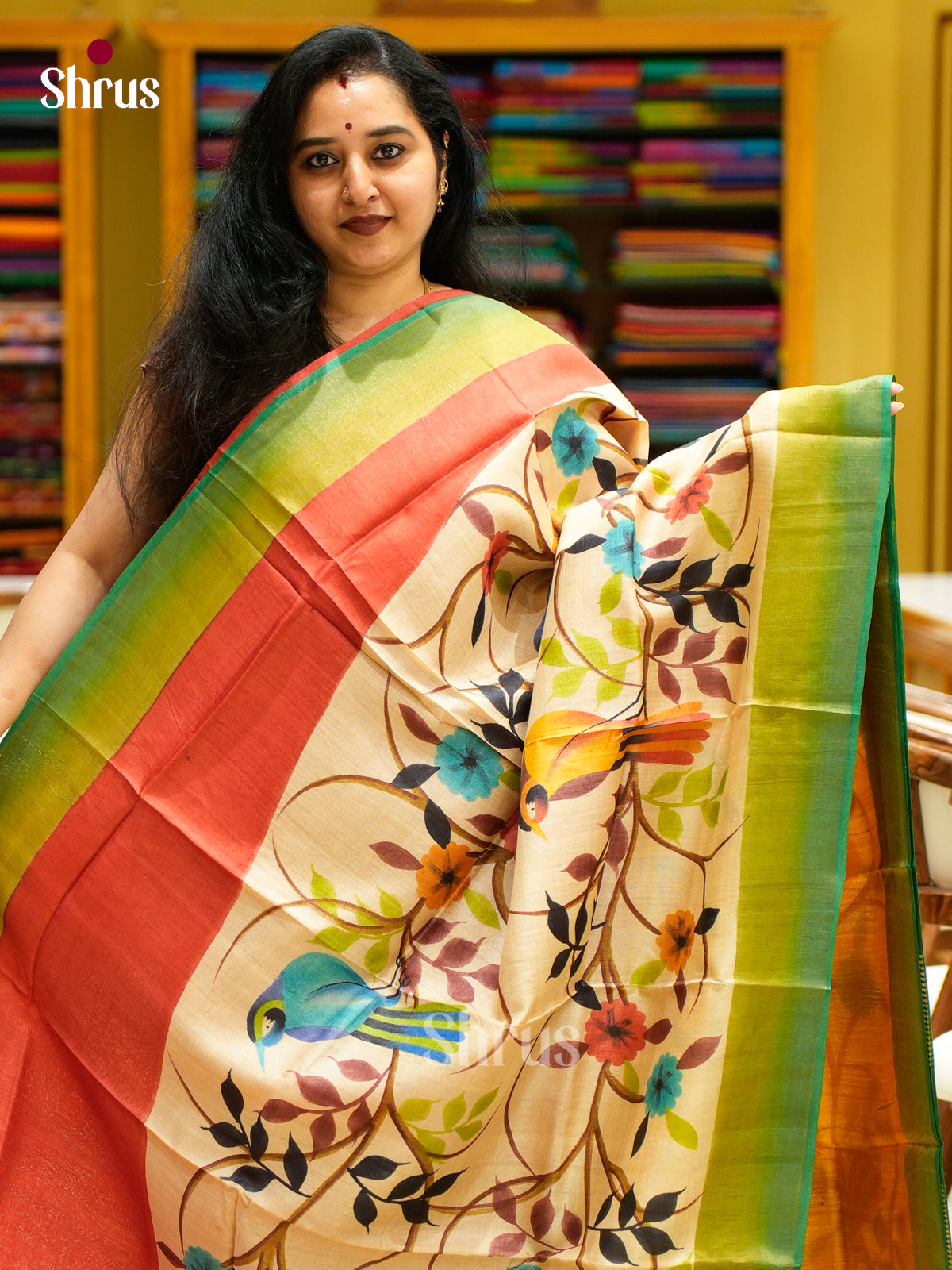 Tussar Saree - EES30180 - Shop on Shrus.com