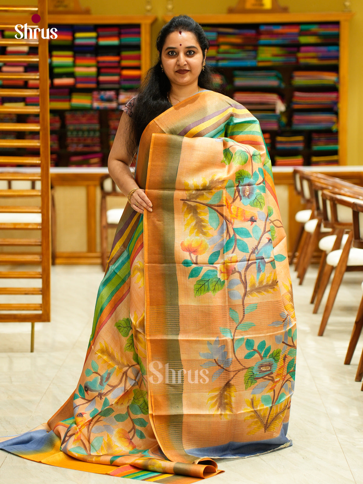 Tussar Saree - EES30191 - Shop on Shrus.com