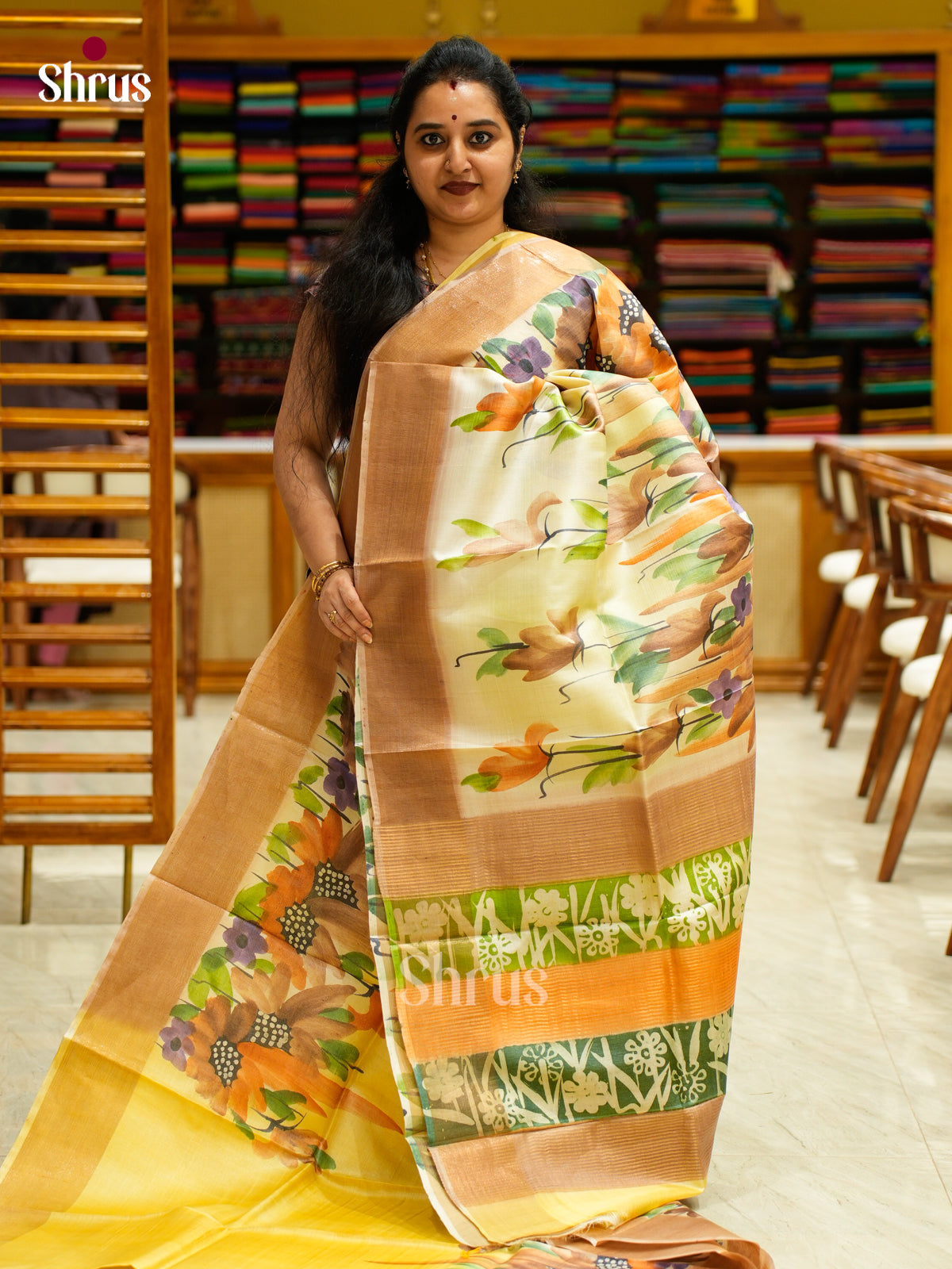 Tussar Saree - EES30194 - Shop on Shrus.com