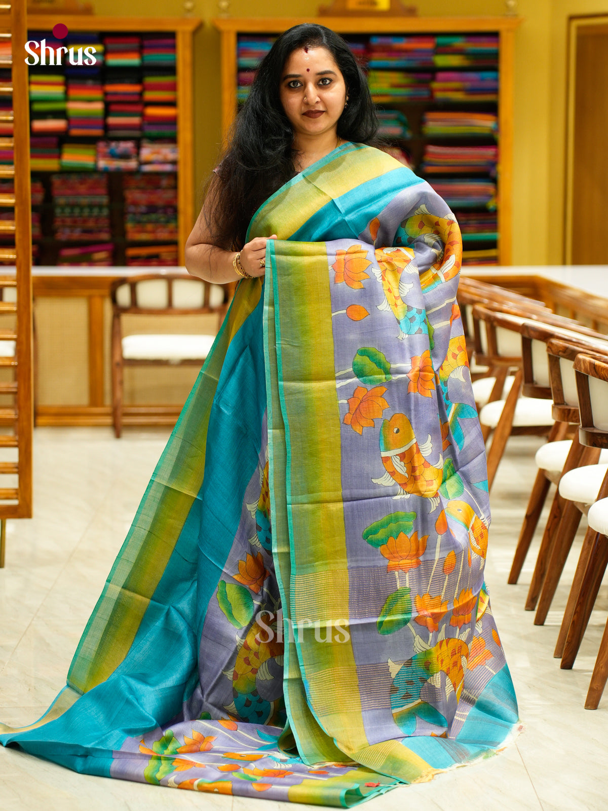 Tussar Saree - EES30195 - Shop on Shrus.com