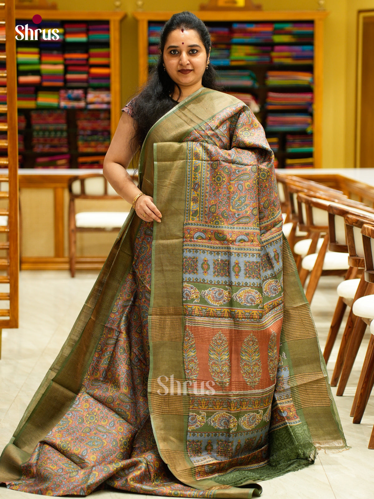 Tussar Saree - EES30201 - Shop on Shrus.com
