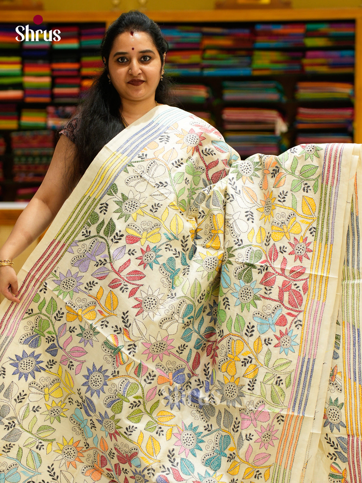 Tussar Saree - EES30255 - Shop on Shrus.com