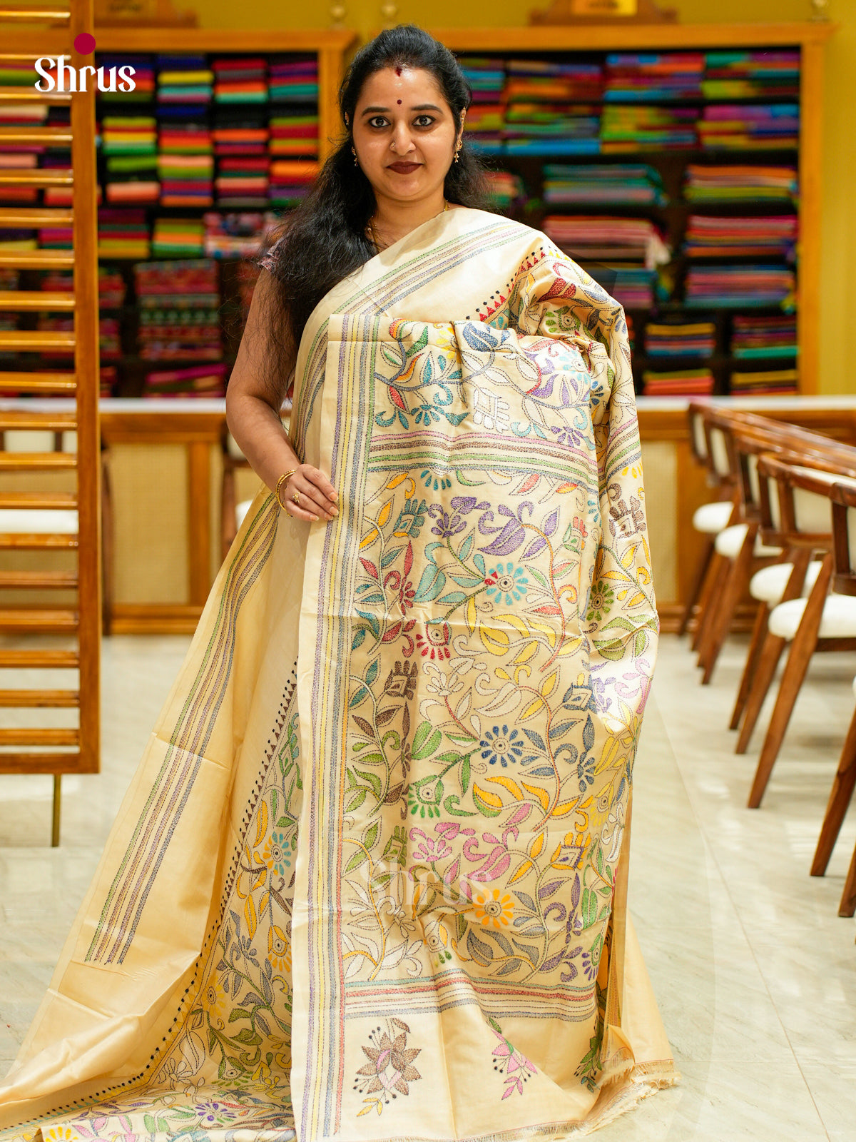 Tussar Saree - EES30257 - Shop on Shrus.com